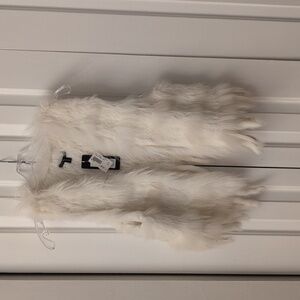 Jocelyn White Fur Vest